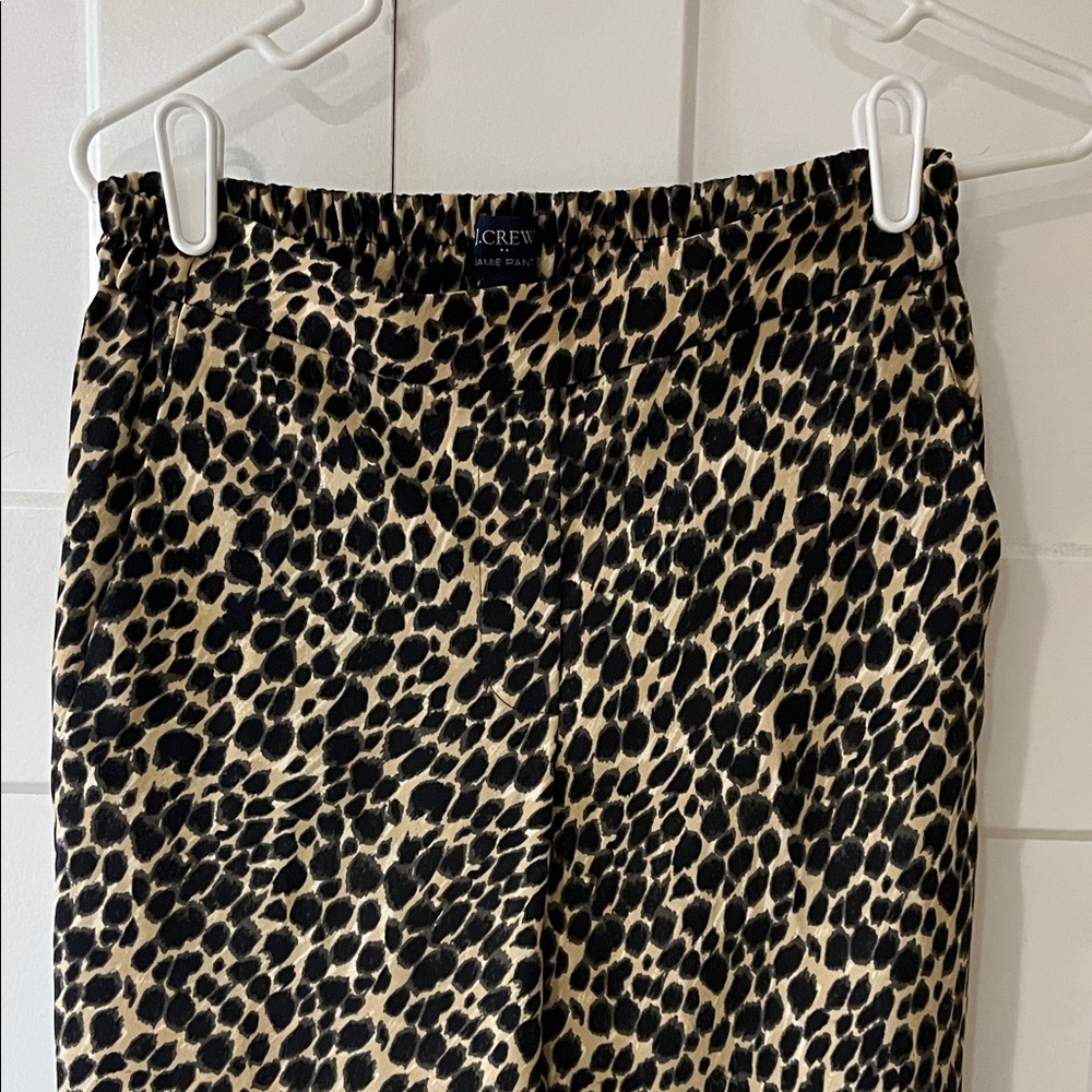 J.Crew Jamie Leopard Print Pants - Picture 4 of 9